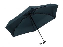 Зонт складной женский TORBER, механика, 5 сложений, синий, каркас алюминий, эпонж, пластиковая ручка, диаметр 91 см