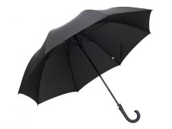 Зонт трость мужской TORBER, полуавтомат, черный, каркас файбергласс, эпонж, пластиковая ручка, диаметр 120 см