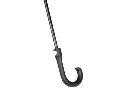 Зонт трость мужской TORBER, полуавтомат, черный, каркас файбергласс, эпонж, пластиковая ручка, диаметр 120 см