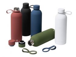 Термобутылка из переработанной нержавеющей стали 500 мл Сивас (SIVAS), синий нейви