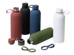 Термобутылка из переработанной нержавеющей стали 500 мл Сивас (SIVAS), темно- зеленый