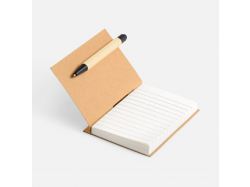 Мини-блокнот Eco Light с ручкой с черными элементами, ver.2