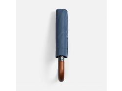 Зонт складной Classic, темно-синий с темной ручкой