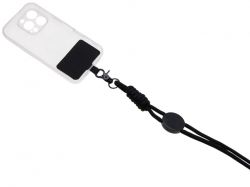 Ремешок на шею для телефона «Нэко», черный