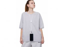 Ремешок на шею для телефона «Нэко», белый