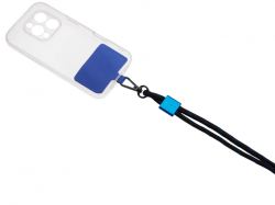 Ремешок на шею для телефона «Риксо», синий/черный