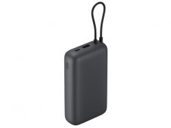 Внешний аккумулятор с встроенным кабелем Xiaomi Power Bank 20000mAh (Integrated Cable) GL Dark Gray
