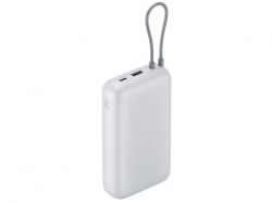 Внешний аккумулятор с встроенным кабелем Xiaomi Power Bank 20000mAh (Integrated Cable) GL Light Gray