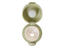 Вакуумная термокружка Waterline c кнопкой «Guard», 400 мл, тубус, оливковый