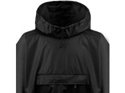 Дождевик-анорак Hard Work, укороченный, черный, единый размер