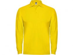 Рубашка поло "Estrella" мужская с длинным рукавом, желтый