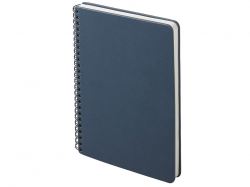 Блокнот А5 "Dante" из искусственной кожи на спирали, темно-синий