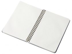 Блокнот А5 "Dante" из искусственной кожи на спирали, темно-синий