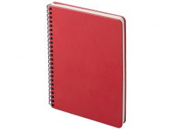 Блокнот А5 "Dante" из искусственной кожи на спирали, темно-красный