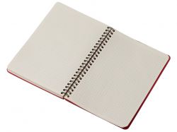 Блокнот А5 "Dante" из искусственной кожи на спирали, темно-красный