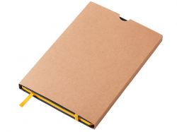 Бизнес блокнот "Bossy Junior" с цветным срезом, твердая обложка, 96 листов, черный и желтый