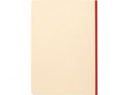 Блокнот из сахарного тростника и RPET А5 "Liliana", натуральный/красный