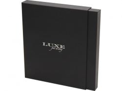 Набор Legato Elegance из блокнота формата А5 в твердой обложке и ручки-роллера, черный/черный