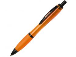 Nash шариковая ручка из переработанного пластика с черной отделкой (черные чернила) - Оранжевый