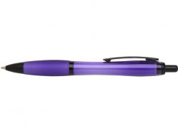 Nash шариковая ручка из переработанного пластика с черной отделкой (черные чернила) - Фиолетовый