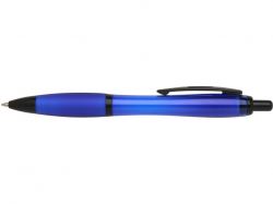Nash шариковая ручка из переработанного пластика с черной отделкой (черные чернила) - Королевский синий