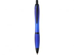 Nash шариковая ручка из переработанного пластика с черной отделкой (черные чернила) - Королевский синий