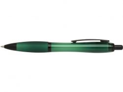 Nash шариковая ручка из переработанного пластика с черной отделкой (черные чернила) - Зеленый