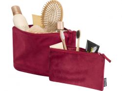 Swift набор косметичек из переработанного бархата GRS, бургунди