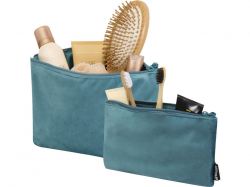 Swift набор косметичек из переработанного бархата GRS, морская волна