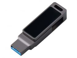 Флешка 32 ГБ USB Type-C и USB 3.0 с подсветкой лого «Спинлайт»