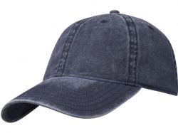 Графтон 6-панельная промытая кепка, темно-синий
