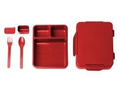 Ланч-бокс COMIX/КОМИКС с тремя отделениями, красный