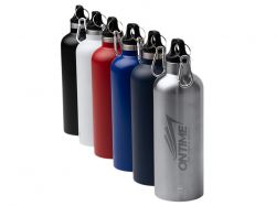 Бутылка LUWAK/ЛЮВАК из переработанной нержавеющей стали с карабином, серебристый