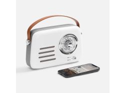 Bluetooth-колонка с радио Retronica, белая