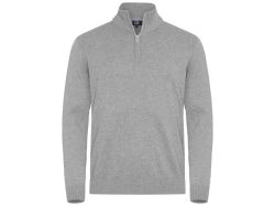Oakville Half Zip Sweater (grey melange)