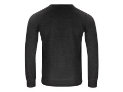 Merino U-Neck (dark grey melange)