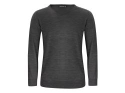 Merino V-Neck (dark grey melange)
