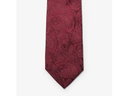 Solid Paisley Tie (wine)