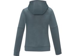 Женский свитер анорак Sayan на молнии на половину длины с капюшоном, steel grey