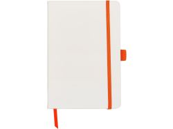 Блокнот "ColorNote White", твердая обложка A5, 80 листов, белый и оранжевый