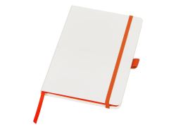 Блокнот "ColorNote White", твердая обложка A5, 80 листов, белый и оранжевый
