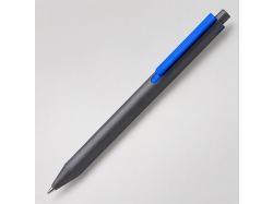 Пластиковая шариковая ручка "Эрика" из RABS, серый/синий