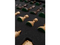Шахматный комплект TABIA (акриловый камень/ дерево Бук), Дизайнерская (черно-белая с разводами) (без лого бренда)
