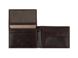 Портмоне BUGATTI НЕАПОЛЬ | NEAPLES, с защитой данных RFID, коричневое, натуральная воловья кожа, 10х2х7,2 см