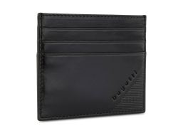 Портмоне для кредитных карт BUGATTI АРИСТОКРАТ | NOBILE, с защитой данных RFID, черное, натуральная воловья кожа, 10х0,3х8 см