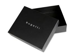 Портмоне для кредитных карт BUGATTI ЧЕРНАЯ МАГИЯ | BLACK MAGIC, с защитой данных RFID, черное, натуральная кожа козы, 10х0,5х7 см