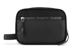 Несессер BUGATTI БЛАНК ОБЛЕГЧЕННАЯ | BLANC DELIGHT, чёрный, нейлон RPET600D/тарпаулин/полиэстер, 22х10х16 см