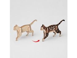 Деревянный 3d пазл «Котик»