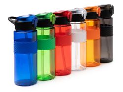 Спортивная бутылка с силиконовой трубочкой «Зонда», пПЭТ, 700 мл, оранжевый