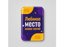 Объемный стикер из эпоксидной смолы на дверь вертикальный